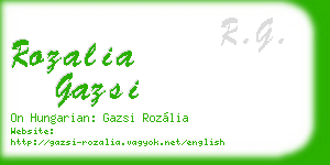 rozalia gazsi business card
